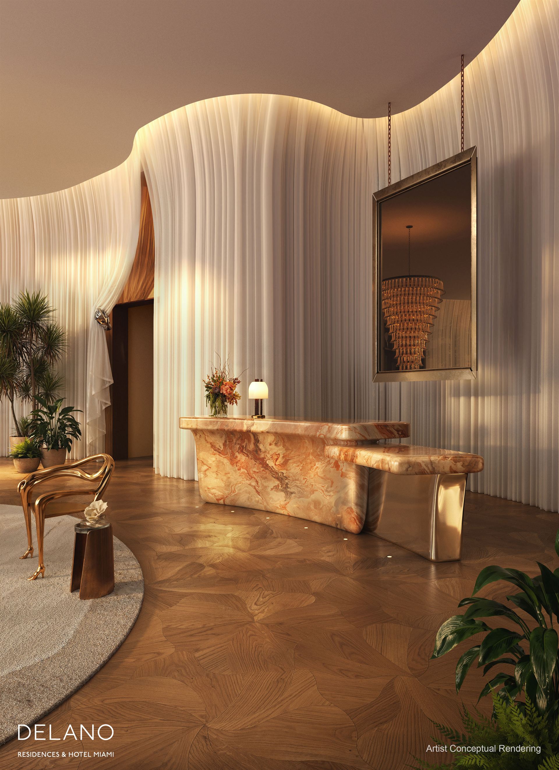 Delano Residences Miami — Interior and amenities