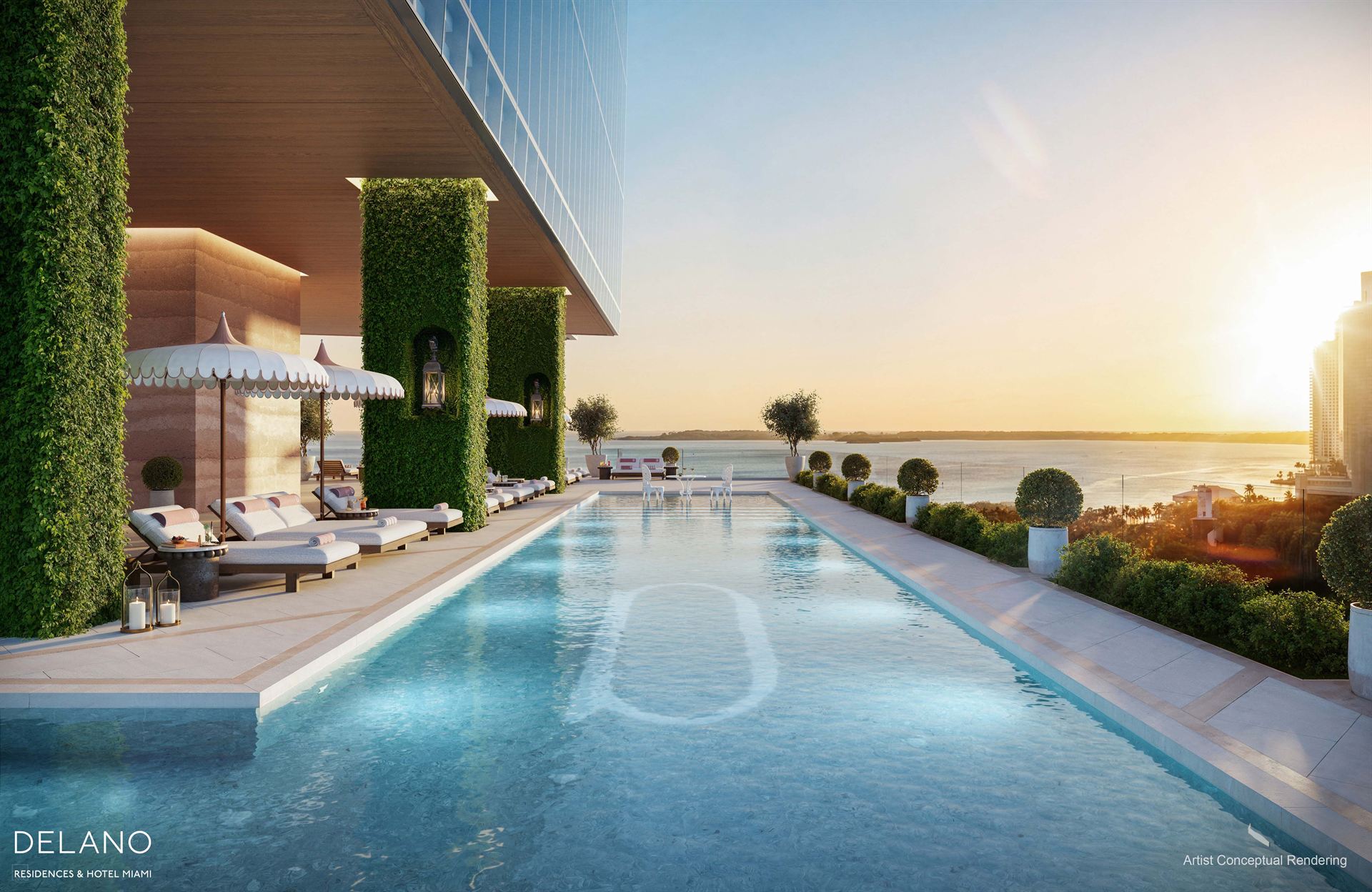 Delano Residences Miami — Exterior view supertall Downtown