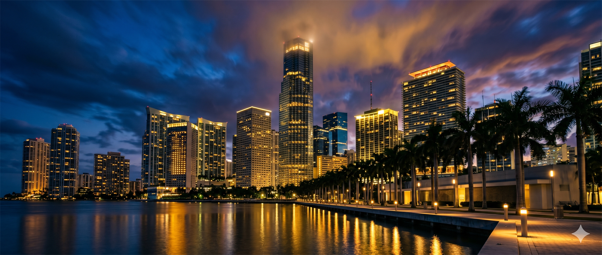 Downtown Miami skyline — neural center of the city of the future
