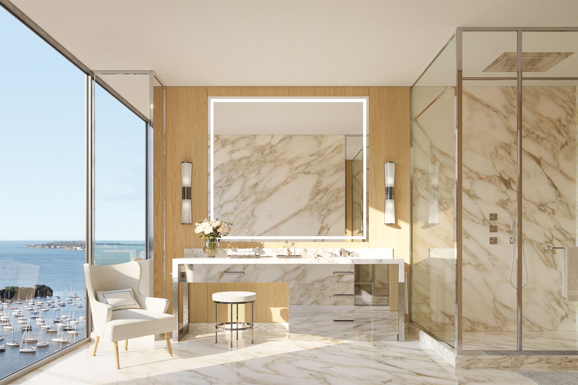 Four Seasons Coconut Grove — Sala principal con vista a Biscayne Bay