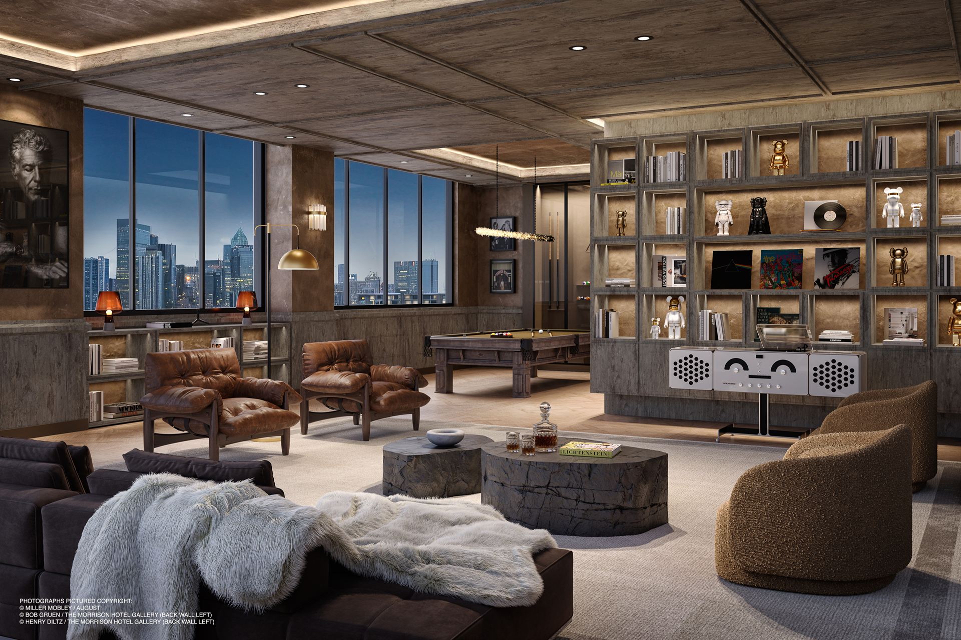 The Rider Residences Wynwood — Sala principal con identidad cultural Wynwood
