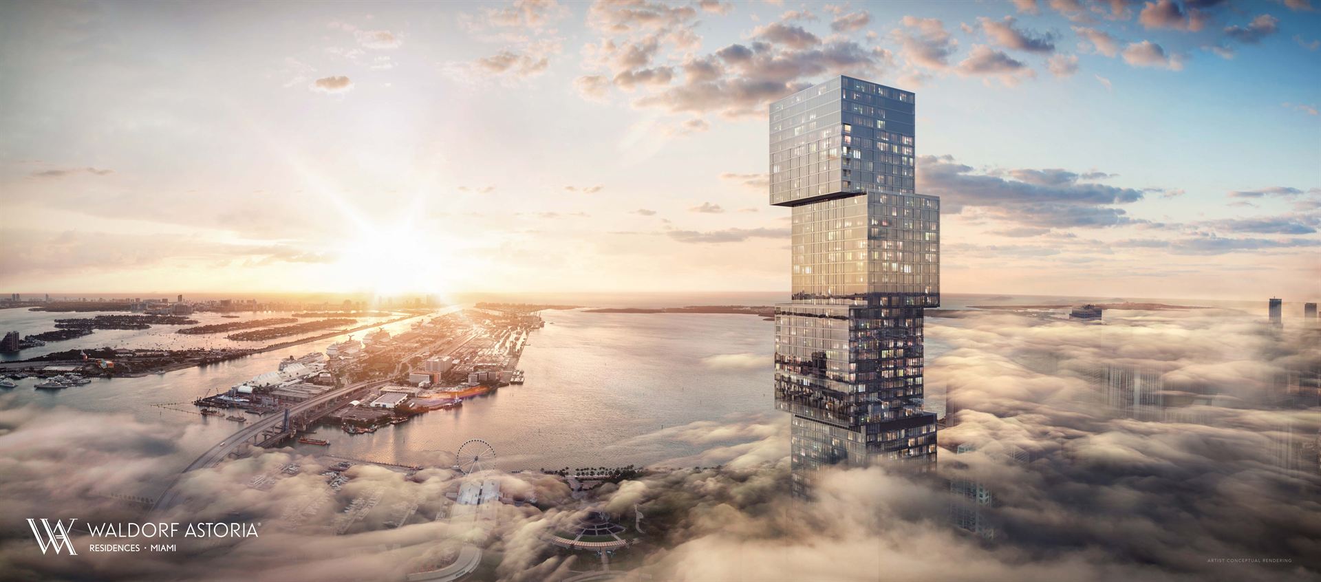 Waldorf Astoria Residences Miami — Supertall ultra-luxury Downtown Miami — Desde $4,500,000 USD