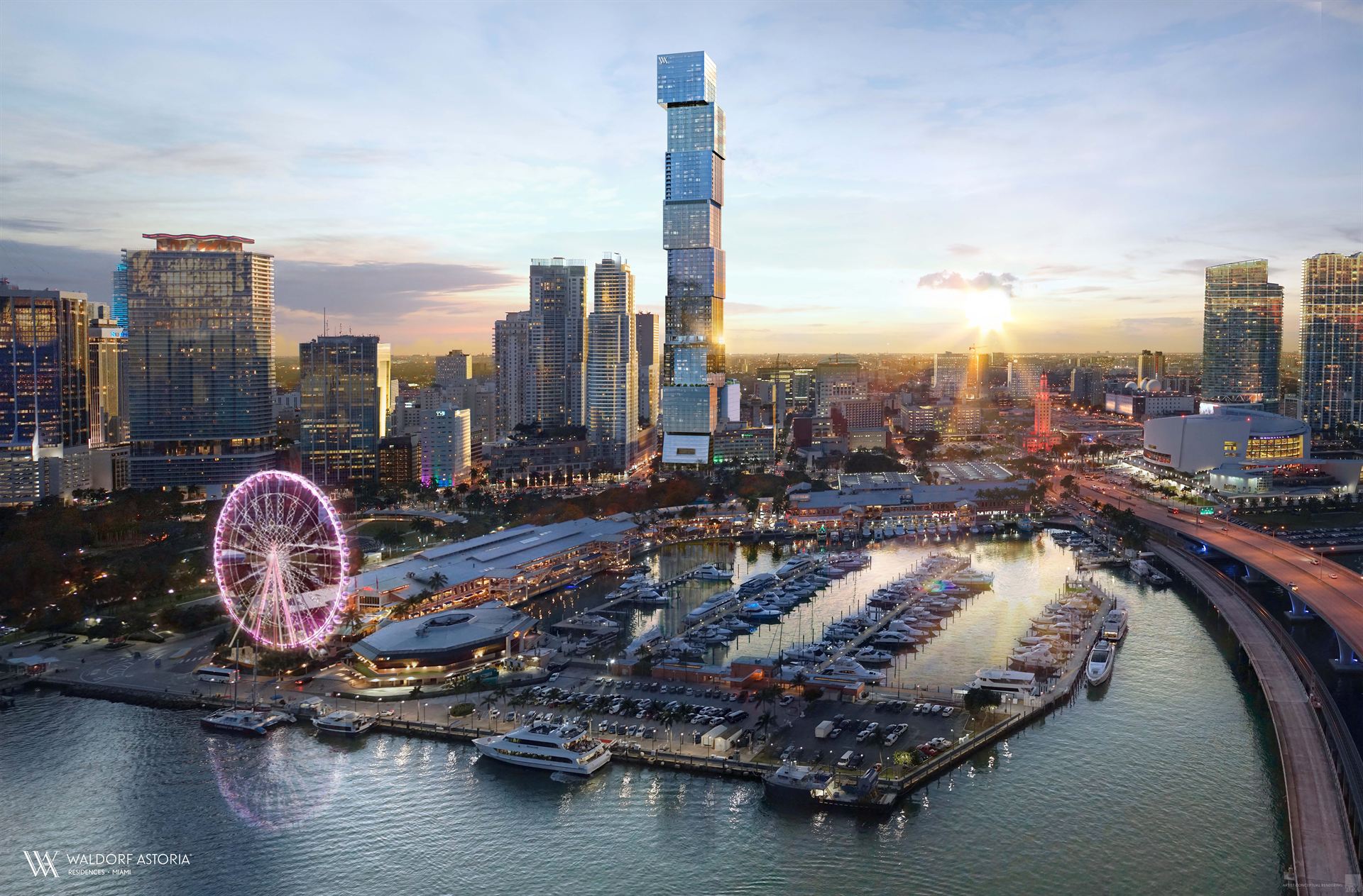 Waldorf Astoria Residences Miami — Supertall ultra-luxury Downtown
